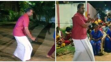 A video of SP Velumani dancing at the Coimbatore Temple Festival is going viral on social media A video of SP Velumani dancing at the Coimbatore Temple Festival is going viral on social media