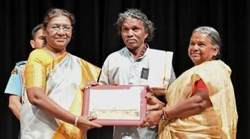 The Elephant Whisperers Bomman and Bellie were felicitated by the President of India The Elephant Whisperers Bomman and Bellie were felicitated by the President of India