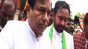 Union Kishan Reddy Reaches To BJP Office lns Union Kishan Reddy Reaches To BJP Office lns
