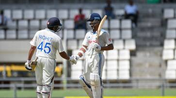 India Scored 288 runs against west indies in first day with the help of rohit sharma, yashasvi jaiswal and virat kohli India Scored 288 runs against west indies in first day with the help of rohit sharma, yashasvi jaiswal and virat kohli
