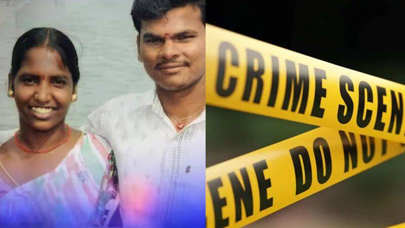 Love wife murder.. Husband absconding in villupuram