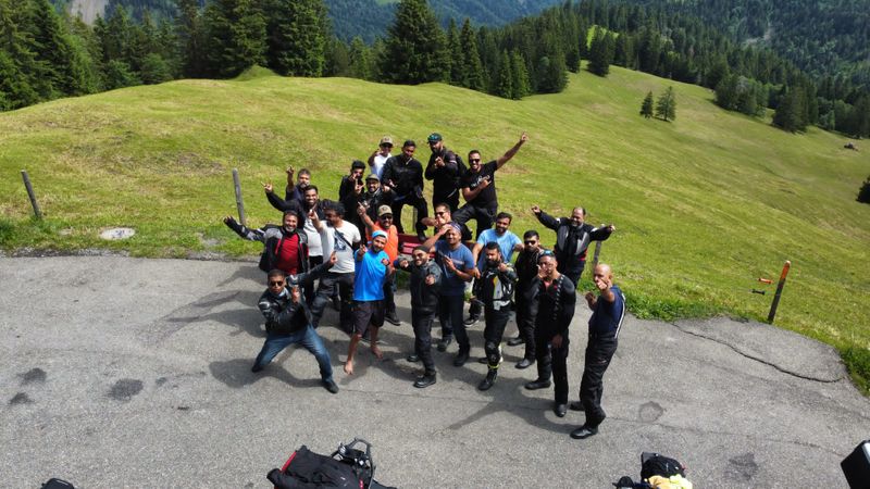 Kerala Tuskers Motorcycle Club team travels Swiss Alps on motorbikes Rain or Shine we Ride asd