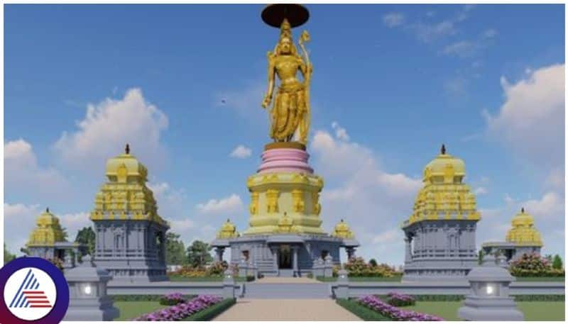 Sri Rama 108 feet tall statue construction in Mantralaya Amit Shah stoned sunday sat