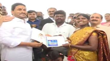 CM YS Jagan lays foundation stone for construction of houses in R5 Zone in Amaravati ksm CM YS Jagan lays foundation stone for construction of houses in R5 Zone in Amaravati ksm
