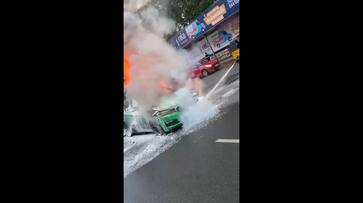 bmw car fire burned in chennai chromepet bmw car fire burned in chennai chromepet