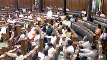 Lok Sabha adjourned till 12 noon amid sloganeering by the Opposition MPs lns Lok Sabha adjourned till 12 noon amid sloganeering by the Opposition MPs lns