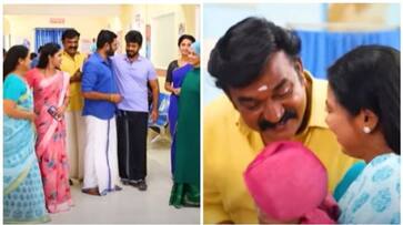 Pandian Store serial reel jodi dhanam and moorthy blessed girl baby Pandian Store serial reel jodi dhanam and moorthy blessed girl baby