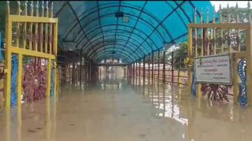 telangana rains : medaram village as floodwaters submerge area ksp telangana rains : medaram village as floodwaters submerge area ksp