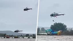Telangana floods: IAF helicopters rescue 6 people in daring rescue (WATCH)