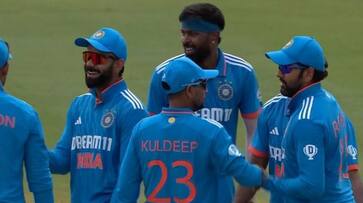 West Indies all out for 114 runs against India in 1st ODI at Bridgetown, Barbados West Indies all out for 114 runs against India in 1st ODI at Bridgetown, Barbados
