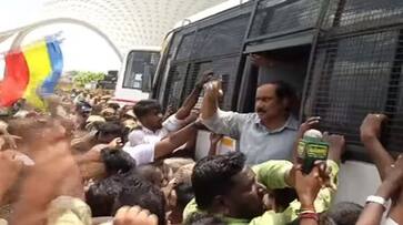 Protest against Neyveli nlc PMK Leader anbumani ramadoss arrested Protest against Neyveli nlc PMK Leader anbumani ramadoss arrested