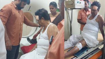 Tamil Nadu Congress leader K.S. Alagiri Fall down while walking Tamil Nadu Congress leader K.S. Alagiri Fall down while walking