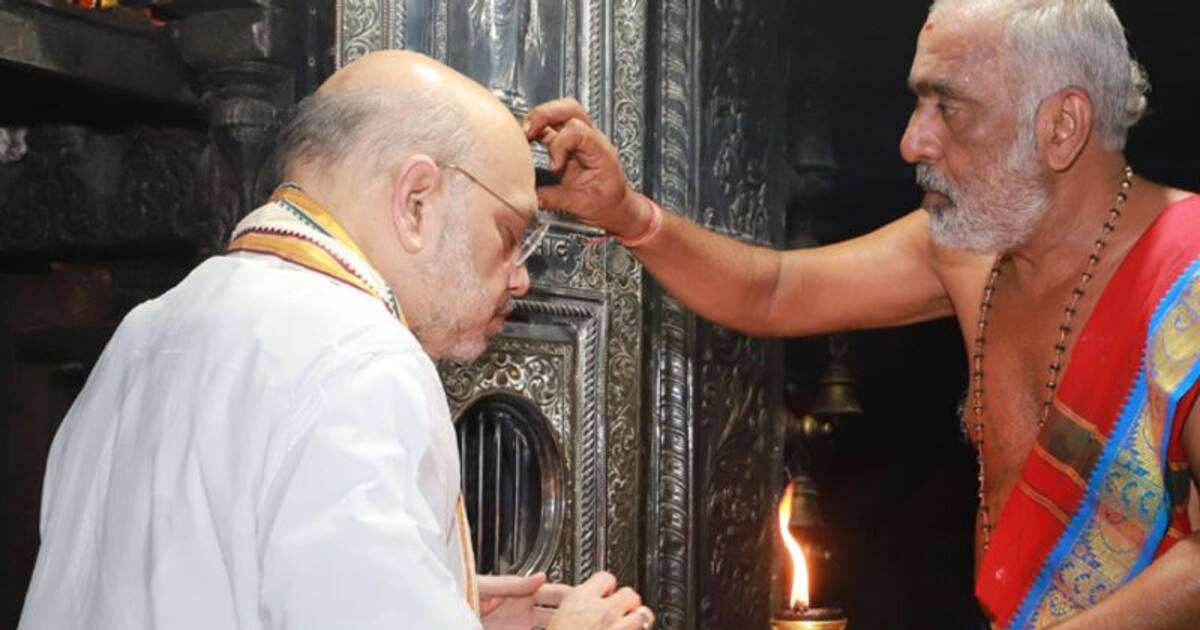 ராமேஸ்வரம் கோயிலில் அமித் ஷா குடும்பத்தினர் சுவாமி தரிசனம்!