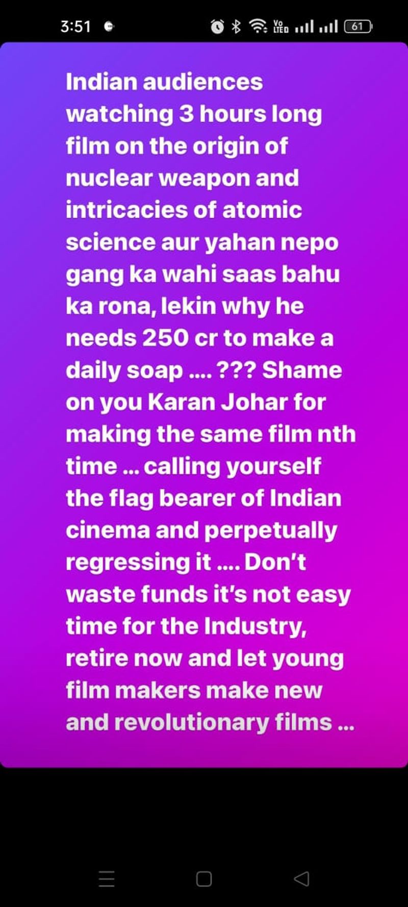 heroine kangana ranaut fires on karan johar and ranveer singh ksr 
