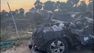 4 persons killed road accident while car hits lorry in madurai district 4 persons killed road accident while car hits lorry in madurai district