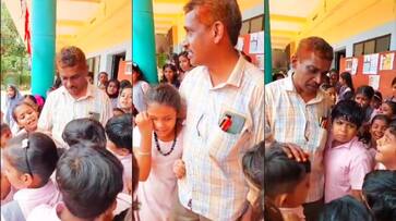 'Don't go, Sir...' school children give emotional farewell to their beloved teacher; WATCH anr 'Don't go, Sir...' school children give emotional farewell to their beloved teacher; WATCH anr