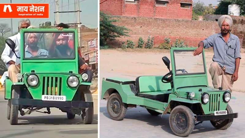 punjab mechanic babbar singh innovates mini jeep for disabled friend ZKAMN