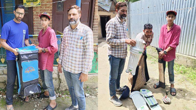 uzair nabi 13 year old cricketer from kashmir went viral for carrying cricket kit in rice bag xadm