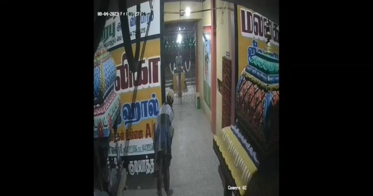 கோவிலில் ஒன்றுமில்லை கடுப்பாகி பக்கத்து வீட்டில் செல்போன்களை திருடிய பலே திருடன்; சிசிடிவியால் பரபரப்பு!!