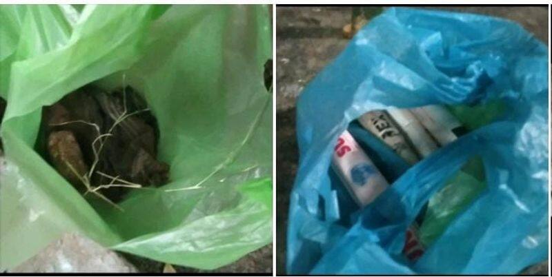 The police seized a country made bomb when the police went to confiscate ganja
