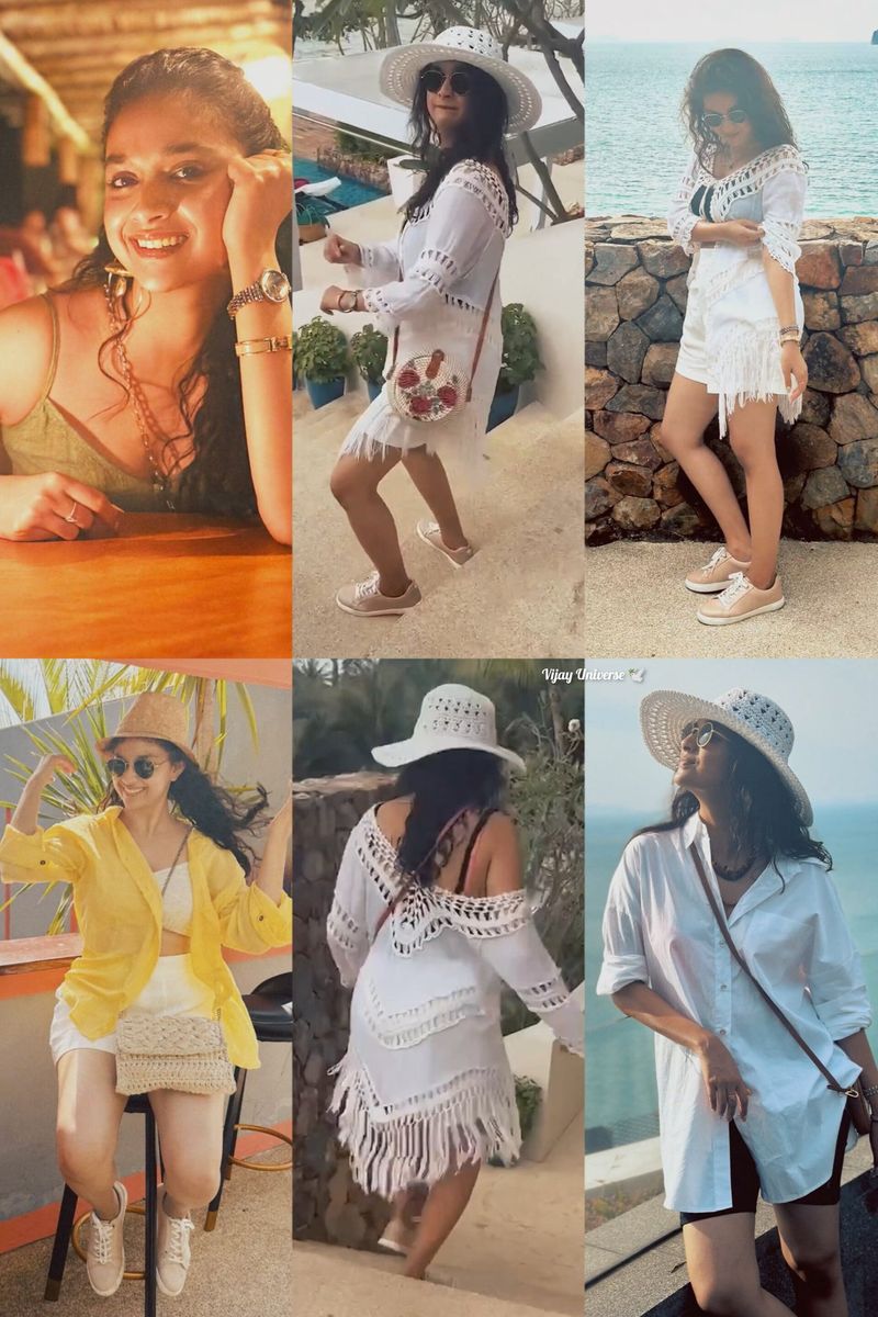 டூர் போன இடத்தில் டூமச் கிளாமர்... வைரலாகும் கீர்த்தி சுரேஷ் வீடியோ