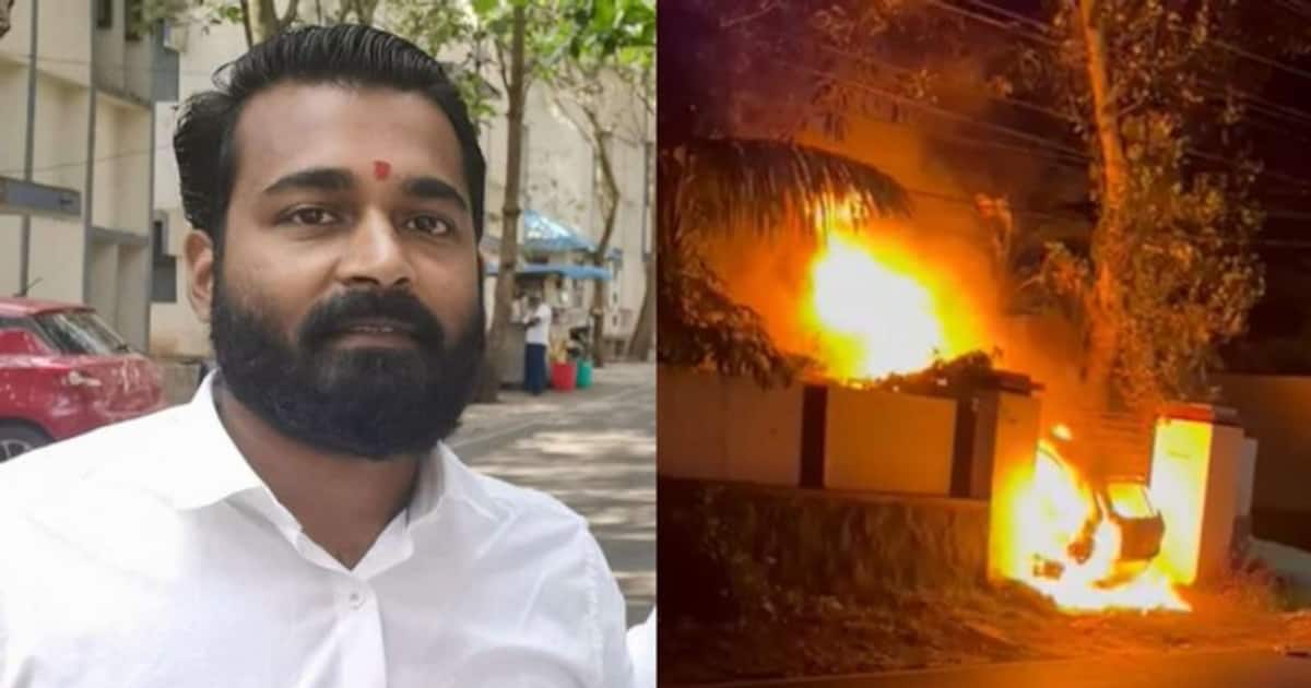 வீட்டு வாசலில் நிறுத்தும்போது வெடித்துச் சிதறிய கார்... காருக்குள் இருந்த இளைஞர் பரிதாப பலி