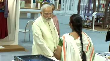 National Handloom Day 2023: PM Modi meets weavers; participates in celebrations at Bharat Mandapam WATCH AJR National Handloom Day 2023: PM Modi meets weavers; participates in celebrations at Bharat Mandapam WATCH AJR