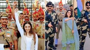 Video Ahead of India's 77th Independence Day, Kiara Advani waves tricolour at Wagah border; Poses with BSF soldiers RBA Video Ahead of India's 77th Independence Day, Kiara Advani waves tricolour at Wagah border; Poses with BSF soldiers RBA