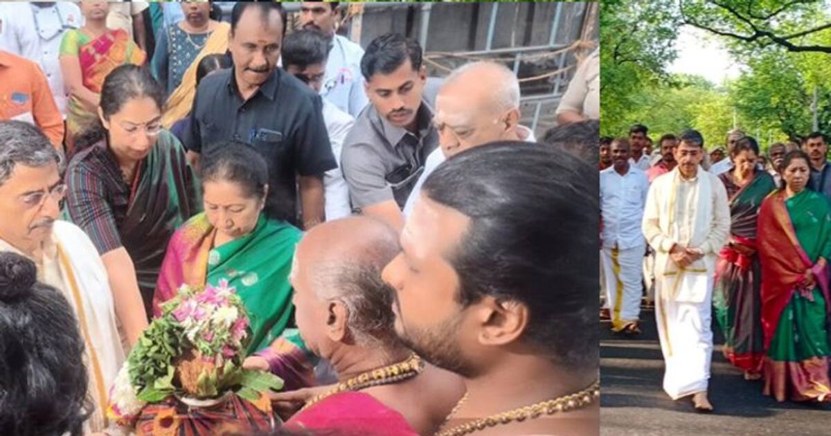 அண்ணாமலையாரே நல்லபடியா வைப்பா.. தரிசித்த கையோடு குடும்பத்துடன் கிரிவலம் சென்ற ஆளுநர் ஆர்.என்.ரவி.!