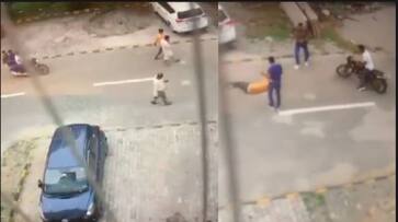 BJP leader shot dead by three bike-borne miscreants in Uttar Pradeshs Moradabad: Horrific scene caught on CCTV akb BJP leader shot dead by three bike-borne miscreants in Uttar Pradeshs Moradabad: Horrific scene caught on CCTV akb