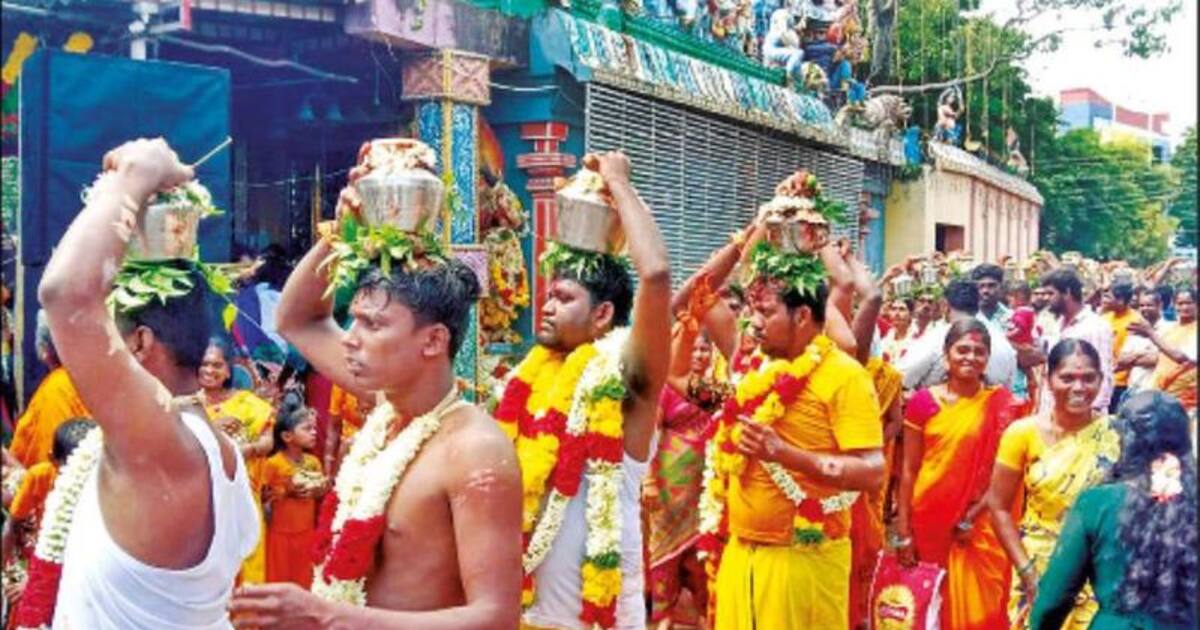 திருமணஞ்சேரி ஸ்ரீ கல்யாண மாரியம்மன் கோயிலில் விமரிசையாக நடைபெற்ற பால்குட திருவிழா..