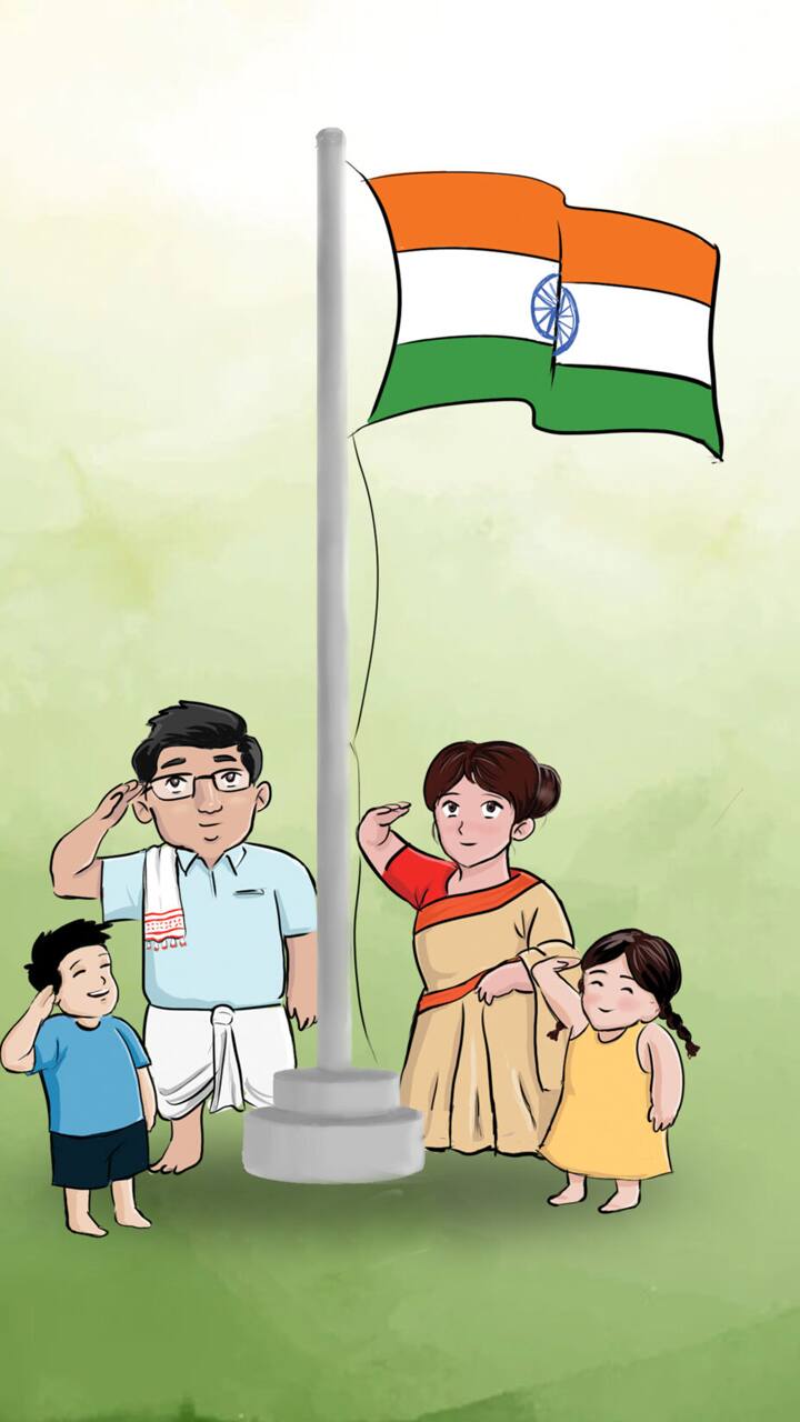 Step by Step Drawing of Republic Day | Easy Drawing of Indian Flag Hosting  for Kids - YouTube