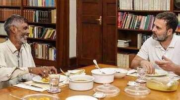 Rahul Gandhi Hosts Dinner For Vegetable Seller Rameshwar gow Rahul Gandhi Hosts Dinner For Vegetable Seller Rameshwar gow