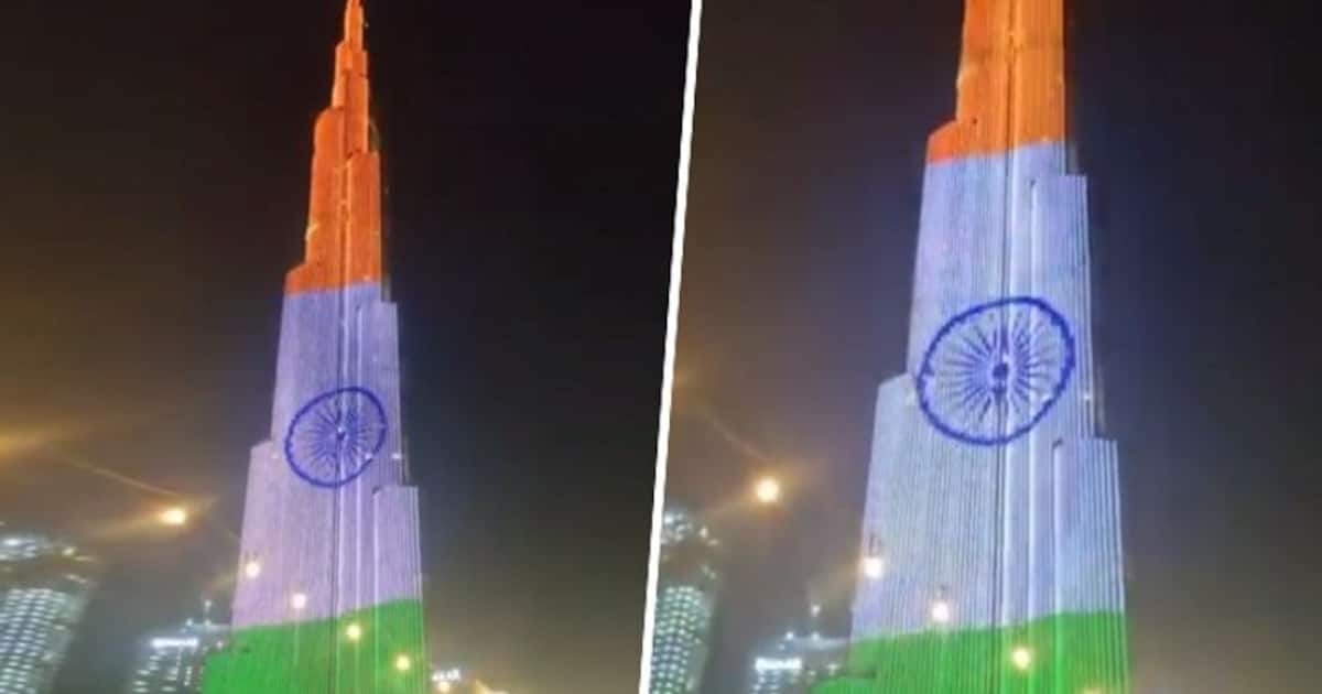  “மெய்சிலிர்க்கும் தருணம்” புர்ஜ் கலிஃபாவில் ஜொலித்த இந்திய மூவர்ண கொடி.. வைரல் வீடியோ..