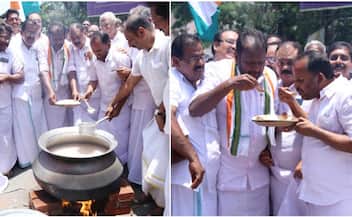 Congress held hunger march against price hike btb