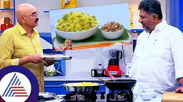 DCM D.K. Shivakumar Tasted Avarekalu Chitranna in Bombat Bhojana programme Vin DCM D.K. Shivakumar Tasted Avarekalu Chitranna in Bombat Bhojana programme Vin