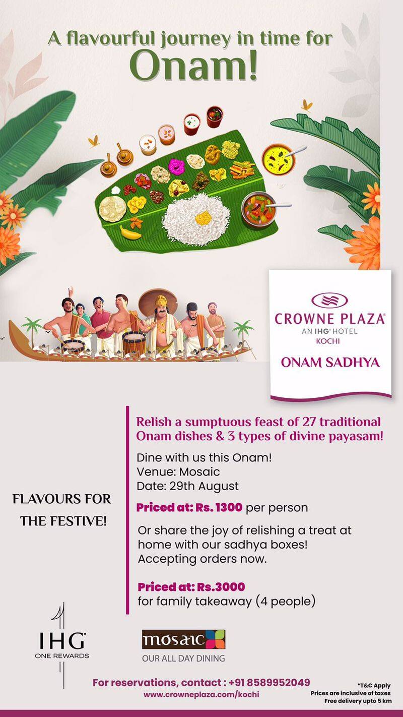Celebrate Onam with Crowne Plaza Kochi