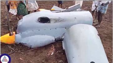 DRDOs unmanned Tapas plane crashes on testflight at Chitradurga farmers land sat DRDOs unmanned Tapas plane crashes on testflight at Chitradurga farmers land sat