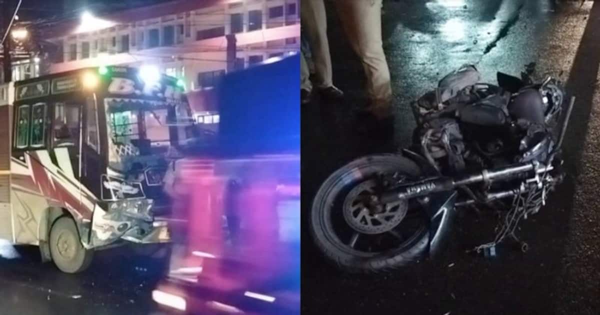 திண்டுக்கலில் வேன், கார், பைக் அடுத்தடுத்து மோதி விபத்து; 2 பேர் படுகாயம்