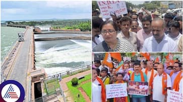 Kaveri river KRS water drops to 105 feet Cauvery struggle start in Mandya sat Kaveri river KRS water drops to 105 feet Cauvery struggle start in Mandya sat