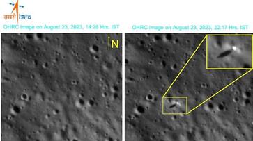 I spy you': ISRO shares pictures of Chandrayaan-3 Lander clicked by Chandrayaan-2 Orbiter AJR I spy you': ISRO shares pictures of Chandrayaan-3 Lander clicked by Chandrayaan-2 Orbiter AJR