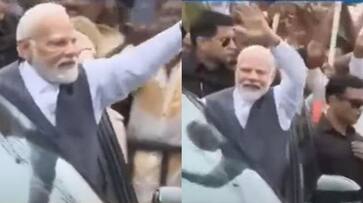 PM Narendra Modi Reached Isro ISTRAC to Meet scientists Roadshow san PM Narendra Modi Reached Isro ISTRAC to Meet scientists Roadshow san