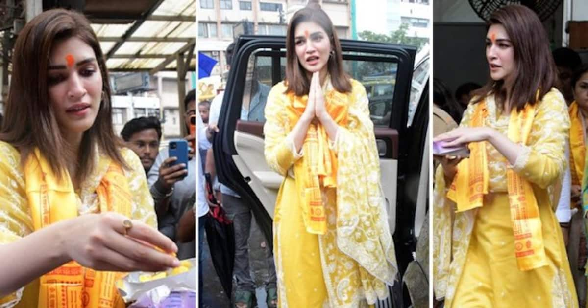 Photos Kriti Sanon visits Siddhivinayak Temple after winning Best