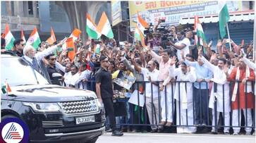 PM Narendra Modi visit Bengaluru ISRO and Karnataka BJP leaders on streets Congress criticism sat PM Narendra Modi visit Bengaluru ISRO and Karnataka BJP leaders on streets Congress criticism sat