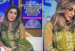Pakistani anchor huma Amir shah and Abdullah sultan cheer for India on chadrayaan 3 landing ZKAMN