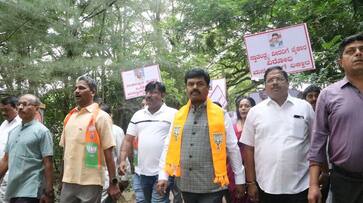 MP BY Raghavendra drives for sadbhavanayatre at shivamog rav MP BY Raghavendra drives for sadbhavanayatre at shivamog rav