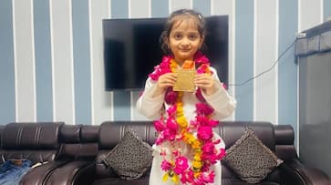 6 year old madiha awez won taekwondo championship in jaipur,anurag thakur praised madiha ZKAMN