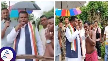 Chhattisgarh Minister kawasi Lakhma Gives Smoking Tips to Tribals gow Chhattisgarh Minister kawasi Lakhma Gives Smoking Tips to Tribals gow