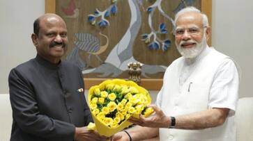 West Bengal Governor C V Ananda Bose visit pm modi with onam gifts btb West Bengal Governor C V Ananda Bose visit pm modi with onam gifts btb