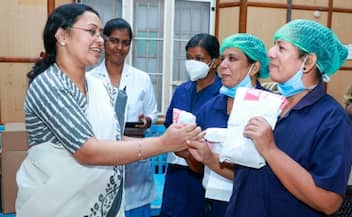 Health workers says about veena george's tvm medical college visit joy